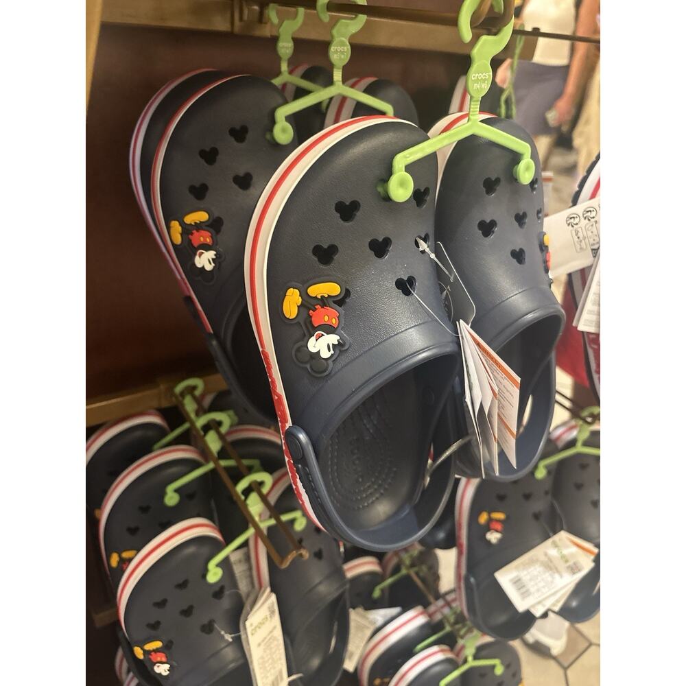 Disney Parks Mickey Mouse Crocs Classic Clog Adult Unisex Navy Blue M9/W11 New